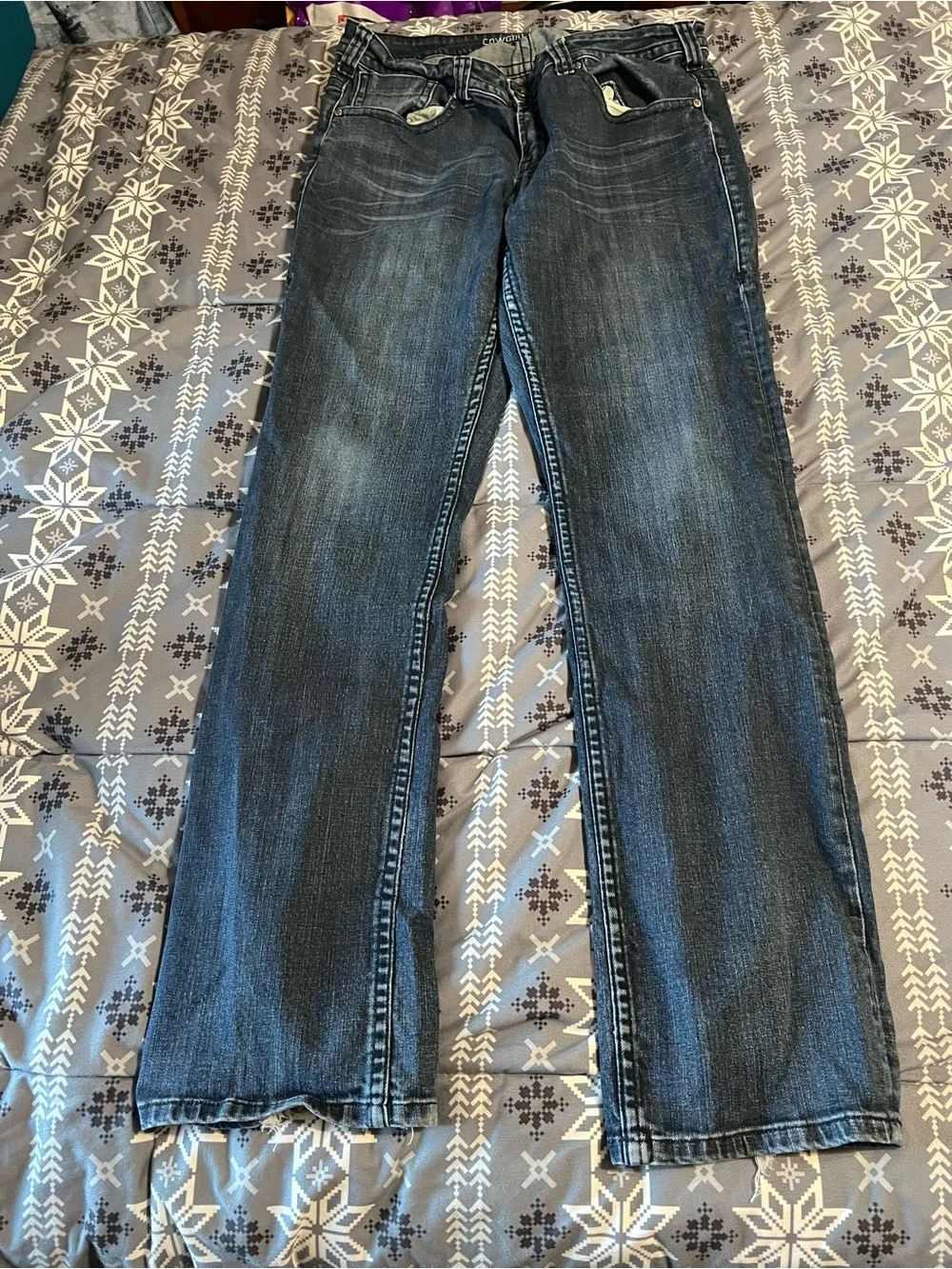Cowgirl Tuff Dark Blue Straight Leg Women’s Jeans